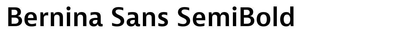 Bernina Sans SemiBold